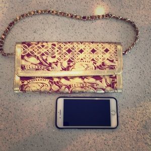 Red & Gold Small Purse - perfect for the holidays!